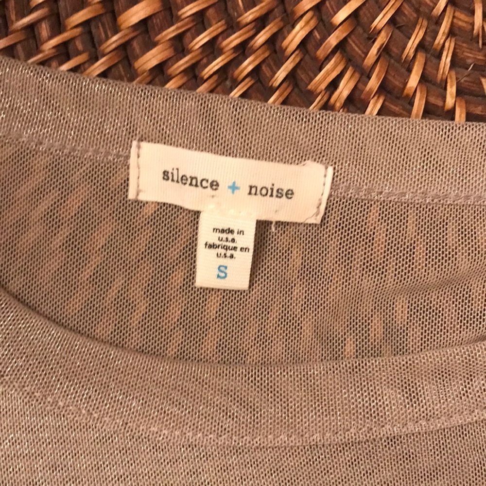 Urban Outfitters Silence + Noise Shimmer Mesh Tee